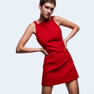 Zara ZARA - RED OPEN BACK DRESS - NWT - Sz L